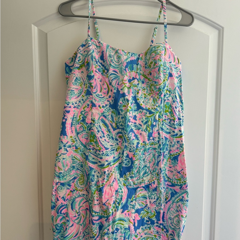 Lilly Pulitzer Blue, Pink & Green Paisley Mini Dress